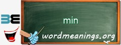 WordMeaning blackboard for min